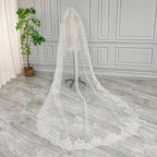 V412  Real Photos High Quality One Layer Appliques Lace Bridal Veil 200CM Wedding Veil Accessories for Wedding