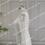 Real Photos High Quality Boho Flare Sleeves Lace Wedding Dress for Bride Woman Open Back Bridal Gown With Train  Wedding Gown
