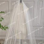 Real Photos High Quality One Layer Embroidered Flowers Lace Bridal Veil 200CM Long Wedding Veil Accessories for Wedding