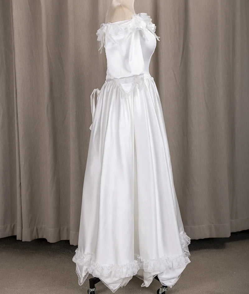 #3163  Real Photos Victoria Vintage Special Design 3/4 Long Sleeve Lace  Soft Lace up Ivory Bridal Gown Wedding Dress