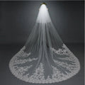 Wholesale  White 3.8 Meter Long Bridal Veil Trim Wedding Veil Lace Veil Bridal veil