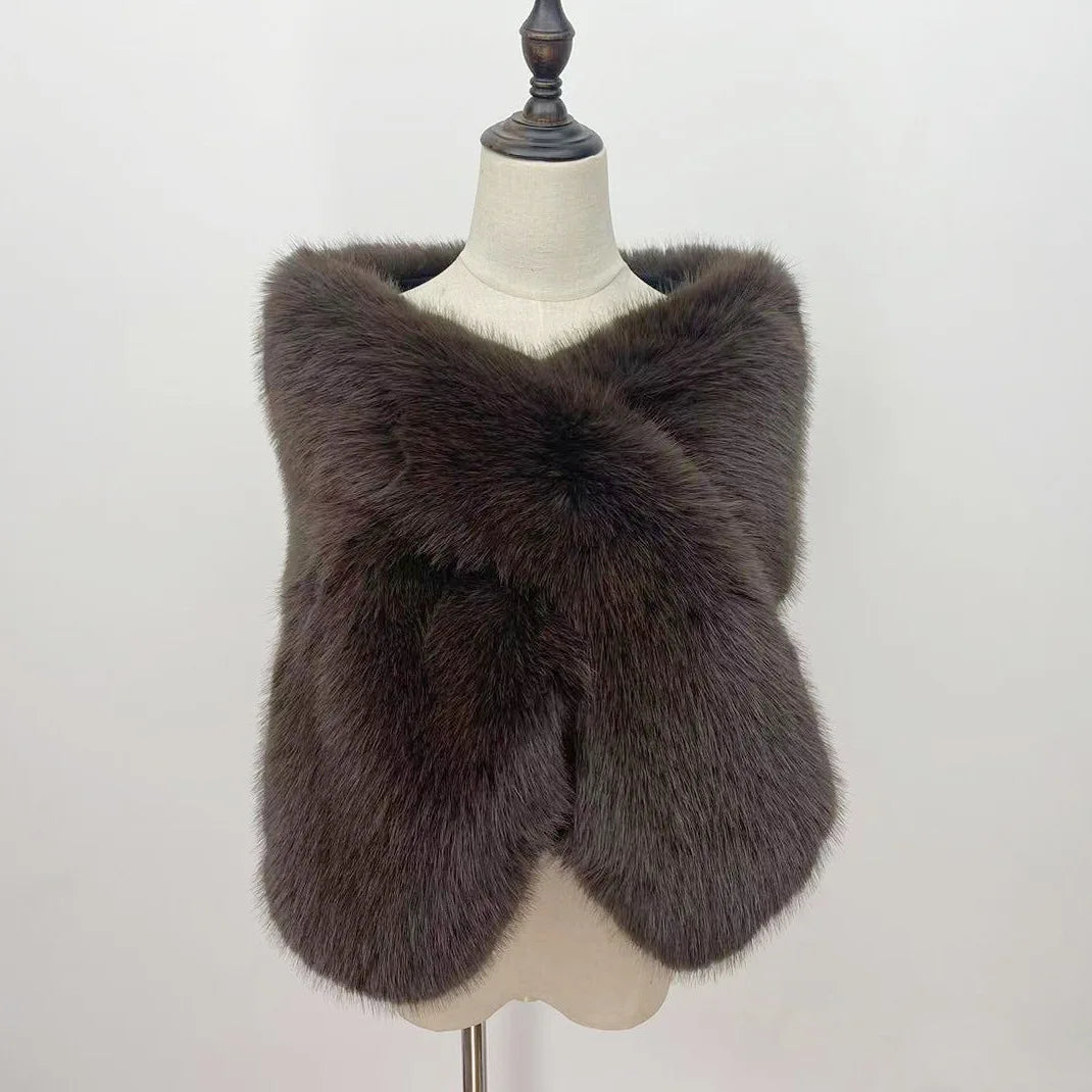 Faux Fur Shawl  Mangas Novia Wedding Jacket Bridal Wedding Accessories Cape Boleros De Mujer Cape Mariage Femme