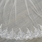 One Layer 3.5 *3 Meters Long Cheap Lace Long Bridal Soft Tulle Lace Veil Wedding Veil  Bridal Veil Wedding Accessories
