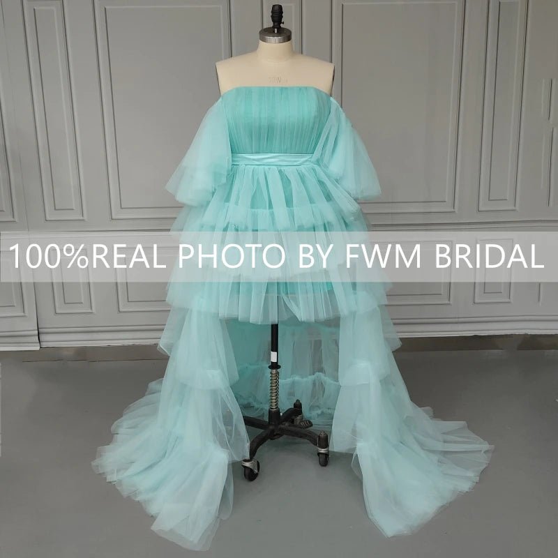 14262# Real Photos Pink Lace Mini Wedding Bridal Ball Gown Birthday Party Dress Detachable Sweep Train Prom Evening Dresses