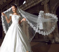 Factory Price 1.75  Meter Hot Sale Simple  White Waltz Wedding Veil Bride Veil for Wedding