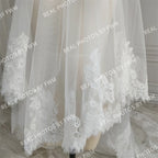 100% Real Photos High Quality Two Layer  Lace Bridal Veil With Comb 220cm Long Wedding Veil Accessories for Wedding