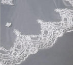 Two Layers Appliqued Wholesale Bridal Wedding Veil Accessories Cheap Bridal Veil