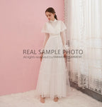 #3006  Real Photos Victorian Vintage Simple Long Sleeve Ankle Length Elegant Outdoor Photography Bridal Gowns Wedding Dress