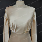 8864  Real Photo Flare Sleeve Backless Engagement Mini Wedding Gown Birthday Party Dress Plus Size Women Prom Evening Dress