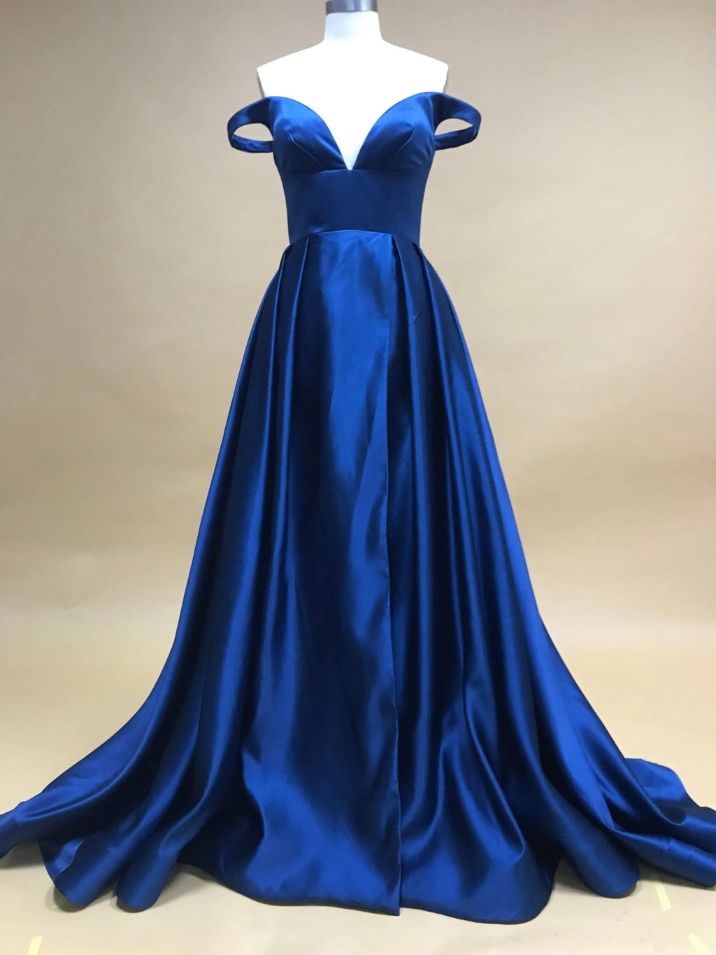 15331# Real Photos Simple Off Shoulder Satin A-line Engagement Wedding Gown Birthday Party Dress Women Prom Evening Dresses