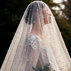 #V129 Wedding Bridal Pearl Veil