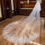 New Arrivals Appliques Lace Veil New Bride Wedding Dress Accessories 3 Meters Long Trailing Soft Veil