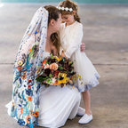 Real Photos High Quality One Layer Embroidered Flowers Lace Bridal Veil 120CM Long Wedding Veil Accessories for Wedding