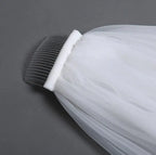 3 Meters Beige Tulle Lace Cathedral Wedding Veil Chapel With Comb Bridal Veil for Wedding Dress