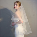 Ruffles Short Bridal Wedding Veil Wholesale Accessories Cheap Bridal Veil for Wedding