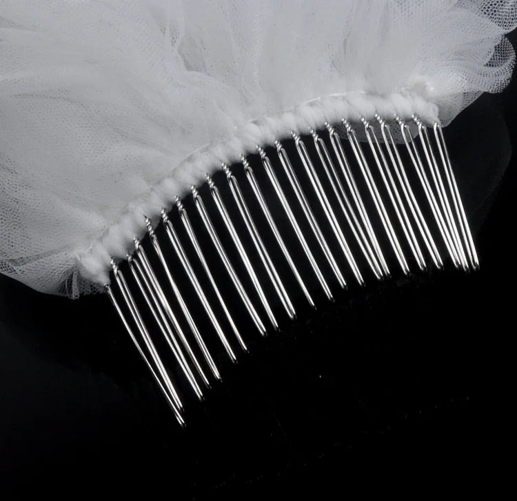Fashion Wedding Two Layer Tulle Cathedral Cheap Bridal Veil Wedding Trim Supplier wedding veil for bride