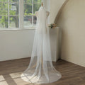 Real Photos Vintage One Layer Pearls Tulle 2M Bridal Veil Wedding Accessories Wedding Veils