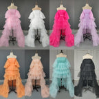 14262# Real Photos Pink Lace Mini Wedding Bridal Ball Gown Birthday Party Dress Detachable Sweep Train Prom Evening Dresses