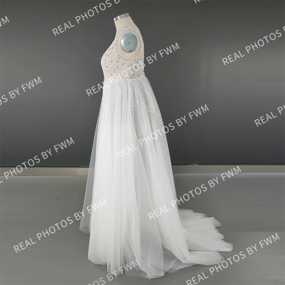 Real Photos High Quality Beaded Sequined Lace Robe A-line Pregnancy Dress Pregnant Women Dress for Photography