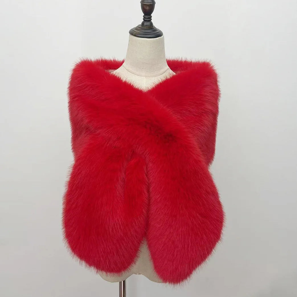 Faux Fur Shawl  Mangas Novia Wedding Jacket Bridal Wedding Accessories Cape Boleros De Mujer Cape Mariage Femme