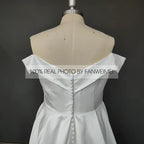 15229# Real Photos Simple Soft Satin A-line Split Front Wedding Dress for Engagement Bridal Gown Evening Dress Wedding Dress