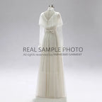 #3006  Real Photos Victorian Vintage Simple Long Sleeve Ankle Length Elegant Outdoor Photography Bridal Gowns Wedding Dress