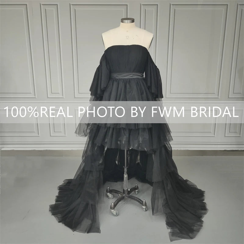 14262# Real Photos Pink Lace Mini Wedding Bridal Ball Gown Birthday Party Dress Detachable Sweep Train Prom Evening Dresses