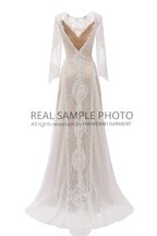 830#  Real Photos Bohomia Beach Sheath Appliques O-neck Sweep Train Wedding Dress for Engagement Bridal Gown Evening Dress