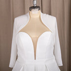 9191# Elegant Sweep Train  Real Photos  Sample  Two Pieces Sweetheart A-Line Chiffon Pleating Wedding Dress Bride Gown